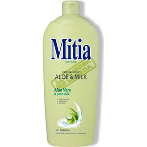 Mitia tekuté mýdlo Aloe&Milk 1l náplň